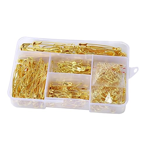 LOLIPPYY 350 Stück Sicherheitsnadeln Set Mini Buckle Pins Gold für Kleidung und DIY Sicherem Verschluss und Langlebiger Nickeloberfläche für Bastelprojekte und Näharbeiten von LOLIPPYY