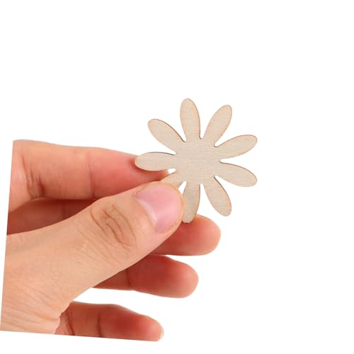 LOLIPPYY 350 Stück Unvollendete Holzblumen zum Bemalen Holzblumenornamente DIY Bastelset für Kreative Holz-dekorationsblüten für Hochzeit Geburtstag Weihnachtsfeier Handgemachte von LOLIPPYY