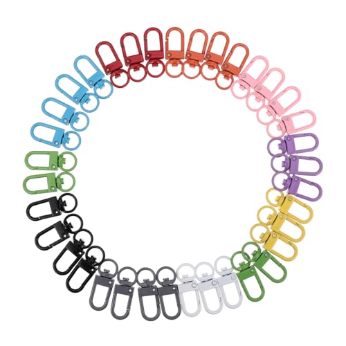 LOLIPPYY 36 Stück Teiliges Schlüsselanhänger aus Metall Drehbare Türbuchstaben Schlüsselringe Bunte DIY Accessoires für Taschen Rucksäcke Autoschlüssel Leicht und Langlebig Zufällige Farbe von LOLIPPYY