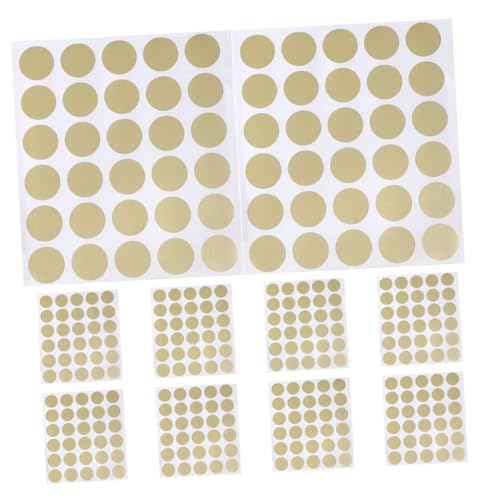 LOLIPPYY 360 Stück Selbstklebende Goldene Runde Rubbelaufkleber für Diy Lotterielose Kinderpreis Etiketten Belohnungskarten für Hochzeiten Babypartys und Partyspiele von LOLIPPYY