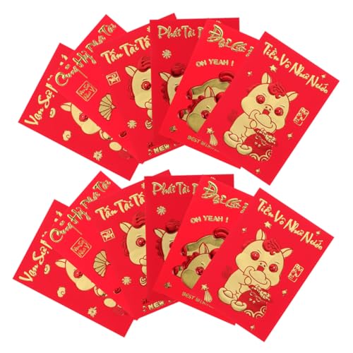 LOLIPPYY 360 Stück Teiliges Rote Umschläge Jahr Des Pferdes Kreative Lunar Year Packets mit Pferdemotiv für Frühlingsfest Familienfeiern und Firmenveranstaltungen von LOLIPPYY