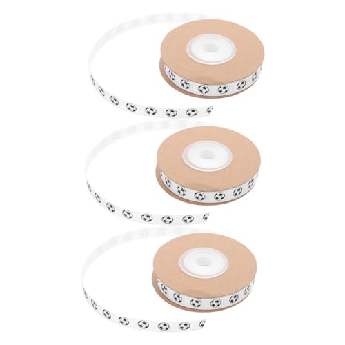 LOLIPPYY 3Roll Fußball Geschenkband Breit Yards Lange Sports Grosgrain Schleifenband Weiß Für Fußballfans Geschenkverpackung Partydeko Fußballthema LOLIPPYY 3Roll Fußball Geschenkband Breit Yards Lange Sports Grosgrain Schleifenband Weiß Für Fußballfans Geschenkverpackung Partydeko Fußballthema von LOLIPPYY