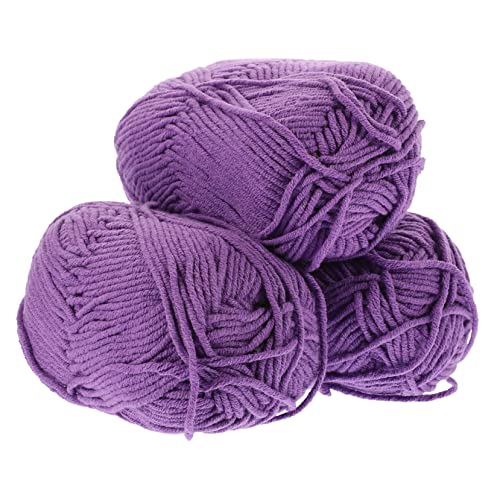LOLIPPYY 3Rollen Multifunktions Baumwollgarn für DIY pro Häkeln und Stricken Farbige Baumwolle Weich für Dekoration Schmuck und Projekte von LOLIPPYY