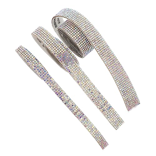 LOLIPPYY 3Rollen Selbstklebendes Strassband Yards Glänzendes Diamantgurt für DIY Dekoration Hochwertiges Kunsthandwerkszubehör für Kleidung Taschen Hochzeiten und Partys Reihen LOLIPPYY 3Rollen Selbstklebendes Strassband Yards Glänzendes Diamantgurt für DIY Dekoration Hochwertiges Kunsthandwerkszubehör für Kleidung Taschen Hochzeiten und Partys Reihen von LOLIPPYY