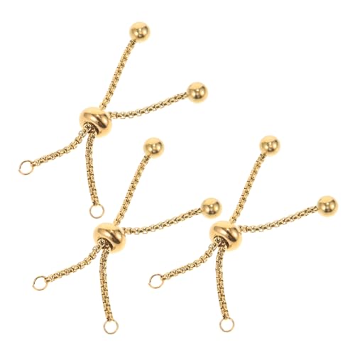 LOLIPPYY 3Stücke Armbandverlängerungsketten Teilig Verstellbare Schiebeketten mit Kugelenden für DIY Schmuckherstellung Robust und Langlebig Perfekter Begleiter von LOLIPPYY