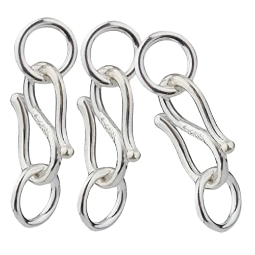 LOLIPPYY 3Stücke Armbandverschlüsse Doppelter Ring Hakenverschluss Langlebiges Schmuckzubehör für DIY Armbänder für Schmuckliebhaber Glänzend und Robust von LOLIPPYY