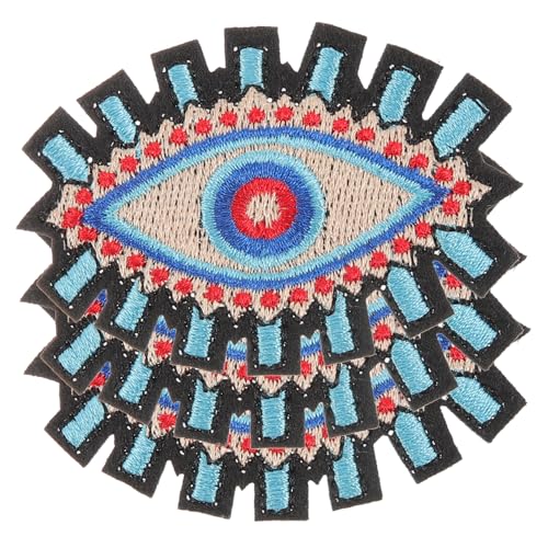 LOLIPPYY 3Stücke Augen Förmige Eisenflecken Selbstklebende Aufnäher für Kleidung Hüte und Taschen DIY Dekoration mit Bösem Augen Muster Vielseitige Verwendung von LOLIPPYY