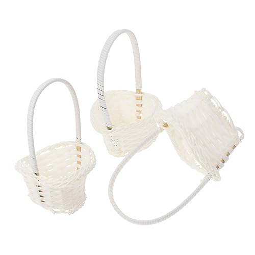 LOLIPPYY 3Stücke Teiliges Handgewebte Blumen Körbe Dekorative Aufbewahrungskörbe aus Multifunktionale Körbe im Pastoralstil Weißer Blumenkorb für Wohnzimmer Hochzeit LOLIPPYY 3Stücke Teiliges Handgewebte Blumen Körbe Dekorative Aufbewahrungskörbe aus Multifunktionale Körbe im Pastoralstil Weißer Blumenkorb für Wohnzimmer Hochzeit von LOLIPPYY
