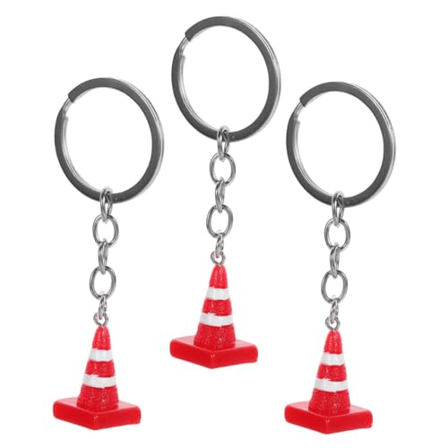 LOLIPPYY 3pcs Lustige Mini -schlüsselkette Verkehrskegel Schlüsselhalter Road Schlüsselanhänger Verkehrskegel Neuheit Schlüsselanhänger Für Bauparty Gefälligkeiten von LOLIPPYY