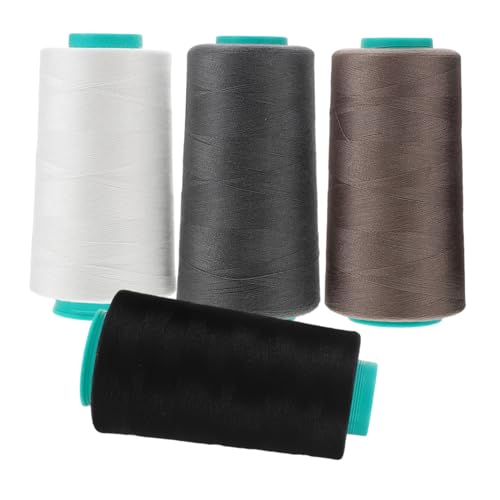 LOLIPPYY 4 Rollen Haushaltsnähgarn, Polyestergarn, Stickgarn Zum Nähen, Schneidbare Sticktwist-nähgarne, Leichtes Garn von LOLIPPYY