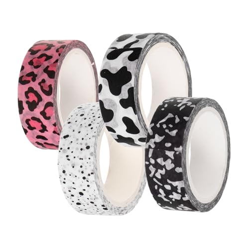 LOLIPPYY 4 Rollen Washi Tape mit Kuhmuster und Leopardenmuster Dekoratives Scrapbooking Klebeband Handreißbar Vielseitig für DIY Tagebücher Notizbücher Geschenkverpackung Teilig LOLIPPYY 4 Rollen Washi Tape mit Kuhmuster und Leopardenmuster Dekoratives Scrapbooking Klebeband Handreißbar Vielseitig für DIY Tagebücher Notizbücher Geschenkverpackung Teilig von LOLIPPYY