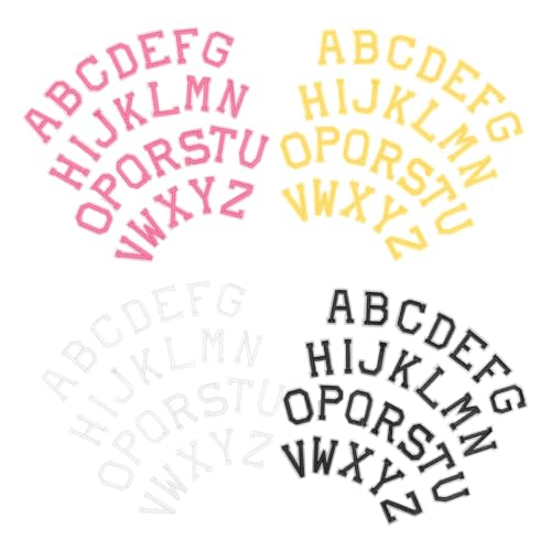 LOLIPPYY 4 Sätze Bunte Aufbügelbare Buchstaben Patches Alphabet Aufnäher Textil Reparatur Applikationen für Kleidung Taschen Jeans DIY Dekoration LOLIPPYY 4 Sätze Bunte Aufbügelbare Buchstaben Patches Alphabet Aufnäher Textil Reparatur Applikationen für Kleidung Taschen Jeans DIY Dekoration von LOLIPPYY