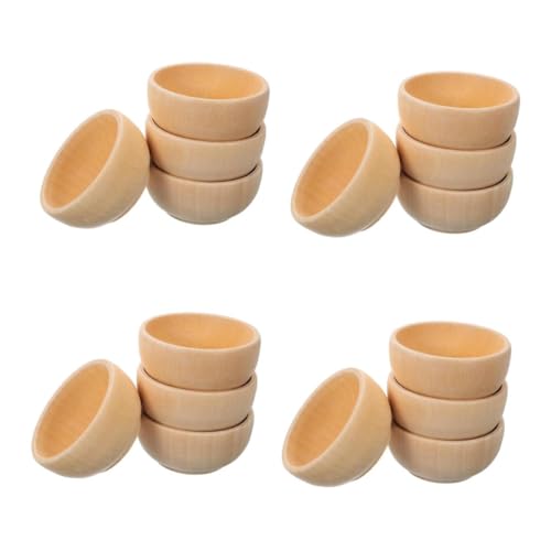 LOLIPPYY 4 Sätze Teiliges Set Holzschalen Unvollendete Holzspielzeuge Für Diy Projekte Für Kreative Bastelideen Und Kinderhandwerk 4 Stück * 4 von LOLIPPYY
