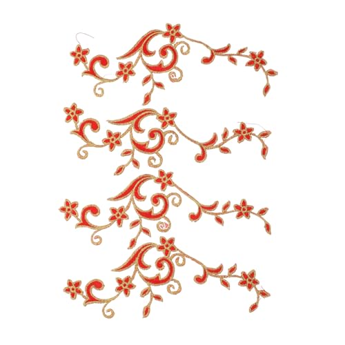 LOLIPPYY 4 Stück Kleidung embroidery textilien Jeansdekoration Taschendekoration patches aufnäher nähen Kleiderflicken Stickereiflecken Blumen- Stoffflecken gestickte Blumenaufkleber rot LOLIPPYY 4 Stück Kleidung embroidery textilien Jeansdekoration Taschendekoration patches aufnäher nähen Kleiderflicken Stickereiflecken Blumen- Stoffflecken gestickte Blumenaufkleber rot von LOLIPPYY