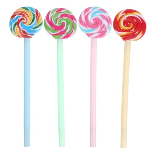 LOLIPPYY 4 Stück Lutscher Gelstifte mit Süßem Lollipop Design Bunte Kugelschreiber für Mädchen und Fließende Tinte für Schreib Malspaß Schüler stifte für Schule und Party LOLIPPYY 4 Stück Lutscher Gelstifte mit Süßem Lollipop Design Bunte Kugelschreiber für Mädchen und Fließende Tinte für Schreib Malspaß Schüler stifte für Schule und Party von LOLIPPYY