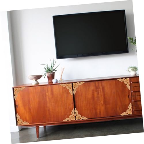 LOLIPPYY 4 Stück Retro Holzornamente Möbel Geschnitzte Holzapplikationen DIY Holz Onlay Ecke für Schrank Kommode Vintage Möbel Dekoration Langlebig und Vielseitig von LOLIPPYY