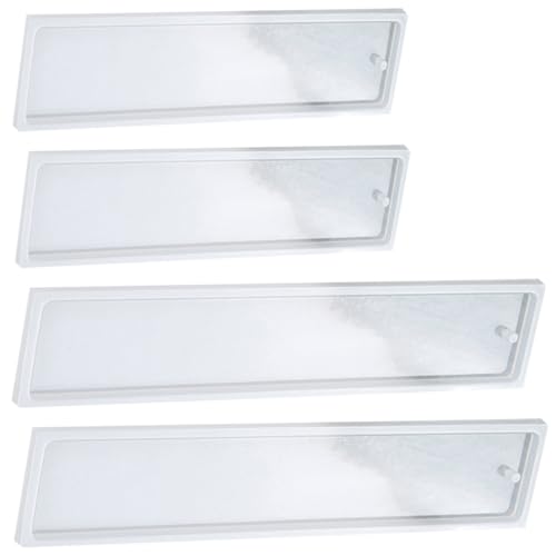 LOLIPPYY 4 Stück Silikon Lesezeichenform Rechteckig mit Langlebig DIY Epoxidharz Gießform für Personalisierte Schmuckanhänger Geeignet für Bastelprojekte mit Perlen und Trockenblumen von LOLIPPYY
