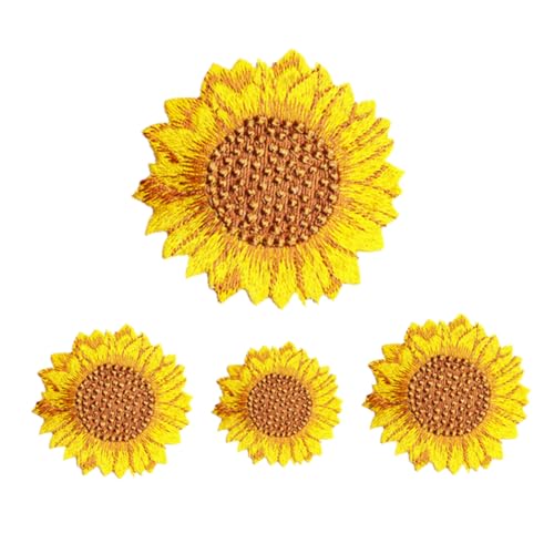 LOLIPPYY 4 Stück Stickaufnäher Sonnenblume Bestickte Applikationen für Kleidung Jeans Rucksäcke Taschen DIY Kleidung Reparatur Patches Dekorative Stoffblumen LOLIPPYY 4 Stück Stickaufnäher Sonnenblume Bestickte Applikationen für Kleidung Jeans Rucksäcke Taschen DIY Kleidung Reparatur Patches Dekorative Stoffblumen von LOLIPPYY