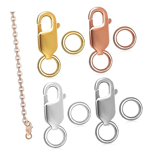 LOLIPPYY 4 Stück Teiliges Armbandverschlüsse Silber Silber Weißgold Gold Roségold für DIY Schmuckherstellung Langlebige Schmuckverschlüsse für Halsketten Armbänder Anhänger Fußkettchen LOLIPPYY 4 Stück Teiliges Armbandverschlüsse Silber Silber Weißgold Gold Roségold für DIY Schmuckherstellung Langlebige Schmuckverschlüsse für Halsketten Armbänder Anhänger Fußkettchen von LOLIPPYY