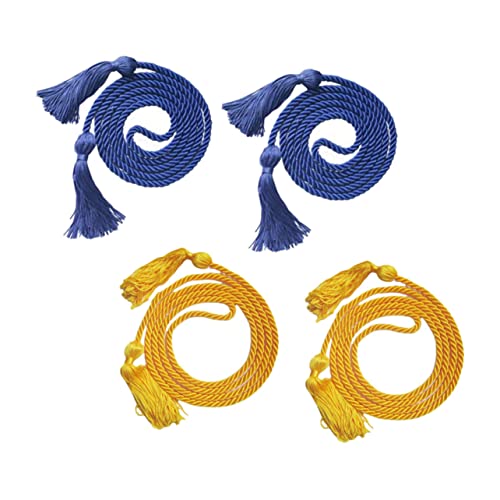LOLIPPYY 4 Stück Teiliges Bachelor Hut Quasten Goldblaue Abschlusskappen Anhänger Langlebige Graduation Party Deko Veredelte Doktorhut Tasseln für Abitur und Universitätsfeier von LOLIPPYY