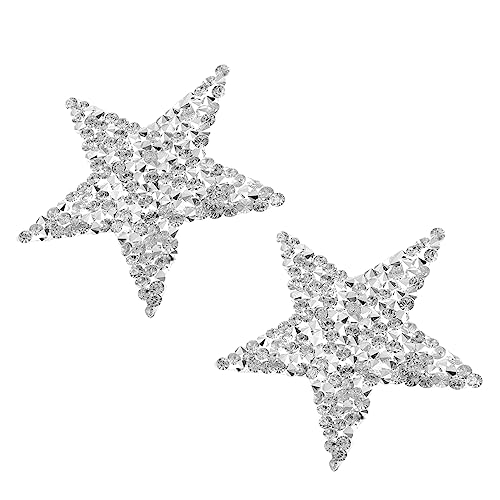 LOLIPPYY 4 Stück Teiliges Bügelbild Stern Applikationen mit Strass Silber Aufnäher zum Aufnähen und Aufbügeln für DIY Kleidung Hut Jeans Reparatur und Dekoration LOLIPPYY 4 Stück Teiliges Bügelbild Stern Applikationen mit Strass Silber Aufnäher zum Aufnähen und Aufbügeln für DIY Kleidung Hut Jeans Reparatur und Dekoration von LOLIPPYY