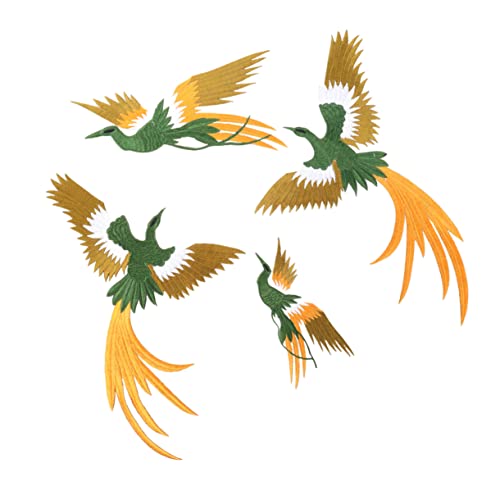 LOLIPPYY 4 Stück Teiliges Gestickter Phoenix Applikationen Bunte Umweltfreundliche Stoffaufnäher für DIY Kleidungsdekoration für Jacken Kleider und Handarbeiten LOLIPPYY 4 Stück Teiliges Gestickter Phoenix Applikationen Bunte Umweltfreundliche Stoffaufnäher für DIY Kleidungsdekoration für Jacken Kleider und Handarbeiten von LOLIPPYY