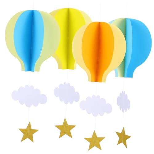 LOLIPPYY 4 Stück Teiliges Heißluftballon Papier Girlanden Mehrfarbige Hängende Party Dekorationen für Hochzeit Shower Geburtstag Romantische Festdeko Vielseitig Einsetzbar LOLIPPYY 4 Stück Teiliges Heißluftballon Papier Girlanden Mehrfarbige Hängende Party Dekorationen für Hochzeit Shower Geburtstag Romantische Festdeko Vielseitig Einsetzbar von LOLIPPYY