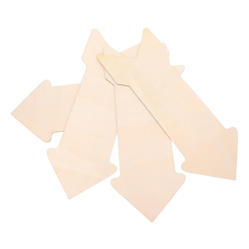 LOLIPPYY 4 Stück Teiliges Holzpfeil Dekoschilder Unbehandelte Holzplatten Bastelholz Pfeilform Blanko Holzstücke für DIY Beschriftung und Dekoration von LOLIPPYY