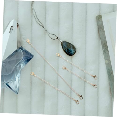 LOLIPPYY 4 Stück Teiliges Kupfer Karabinerverschluss Kettenverlängerung für Halsketten und Armbänder DIY Schmuckherstellung Zubehör in Längen LOLIPPYY 4 Stück Teiliges Kupfer Karabinerverschluss Kettenverlängerung für Halsketten und Armbänder DIY Schmuckherstellung Zubehör in Längen von LOLIPPYY