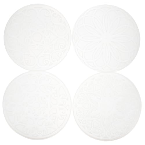 LOLIPPYY 4 Stück Teiliges Mandala Silikonuntersetzer Runde Epoxidharz Gießform Langlebige Flexible DIY Coaster Moulds für Kreative Harzkunst Einfach zu Entformen und Wiederverwendbar von LOLIPPYY