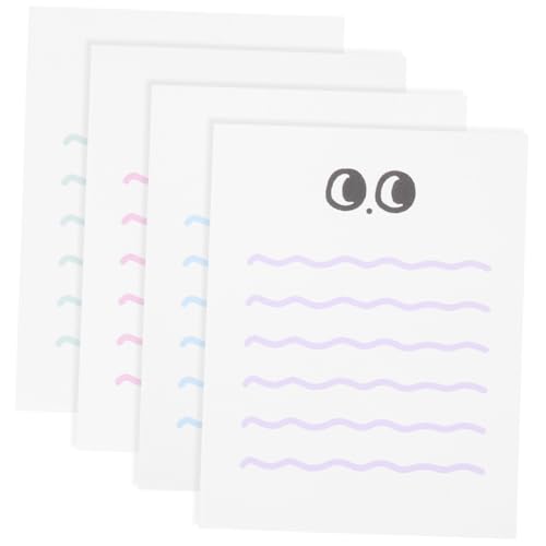 LOLIPPYY 4 Stück Teiliges Notizblock mit Antihaft Papier Praktische Memo Pads in Blau und Grün Langlebig und Handlich für Schüler und Büroorganisation von LOLIPPYY