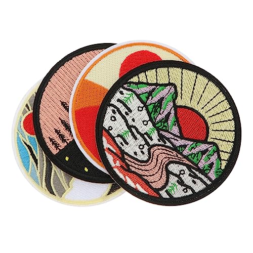 LOLIPPYY 4 Stück Teiliges Runde Bestickte Bügelapplikationen Farbige Patch Sticker zum Aufbügeln Dekorative Reparaturflicken für Kleidung Taschen Schuhe DIY Kleidung Accessoires LOLIPPYY 4 Stück Teiliges Runde Bestickte Bügelapplikationen Farbige Patch Sticker zum Aufbügeln Dekorative Reparaturflicken für Kleidung Taschen Schuhe DIY Kleidung Accessoires von LOLIPPYY