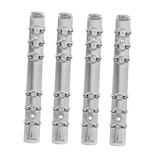 LOLIPPYY 4 Stück Teiliges Segmentierter Metall Lose Blattbinder aus Edelstahl Kreative Flexible Binderclips für Büro Schule und Heimorganisation LOLIPPYY 4 Stück Teiliges Segmentierter Metall Lose Blattbinder aus Edelstahl Kreative Flexible Binderclips für Büro Schule und Heimorganisation von LOLIPPYY