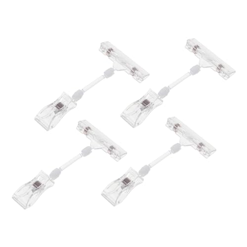 LOLIPPYY 4 Stück Teiliges Transparentes Preisschildhalter mit Stabilem für Regale und Displays Vielseitig Einsetzbar Leicht und Langlebig von LOLIPPYY