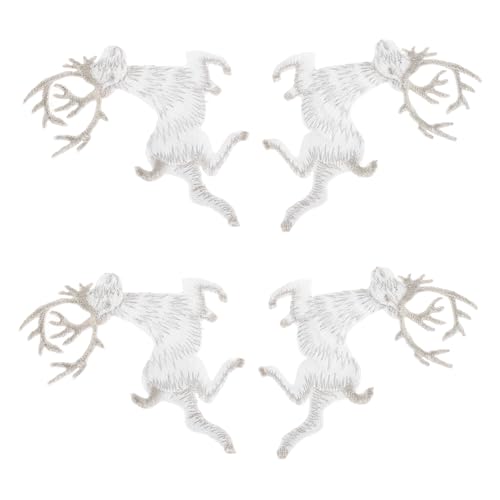 LOLIPPYY 4 Stück Teiliges Weihnachtsstickerei Patches Rentier DIY Aufnäher Selbstklebend Festliche Kleidung Dekoration Reparatur Flicken für Pullover Jacken LOLIPPYY 4 Stück Teiliges Weihnachtsstickerei Patches Rentier DIY Aufnäher Selbstklebend Festliche Kleidung Dekoration Reparatur Flicken für Pullover Jacken von LOLIPPYY