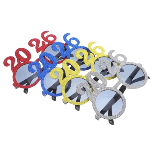 LOLIPPYY 4stücke Glasnummer Silvesterpartybrillen Abschlussklasse Glitzer-zahlenbrillen Für Silvester-abschlussfeiern Foto-requisiten Aus Robustem Pc-material LOLIPPYY 4stücke Glasnummer Silvesterpartybrillen Abschlussklasse Glitzer-zahlenbrillen Für Silvester-abschlussfeiern Foto-requisiten Aus Robustem Pc-material von LOLIPPYY