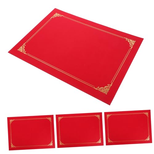 LOLIPPYY 4 Stück Urkundenmappe Papier Zertifikathülle Dokumentenmappe mit Abgerundeten Ecken und Langlebigem Material Praktische Aufbewahrung für Urkunden und Diplome Rote Ausführung LOLIPPYY 4 Stück Urkundenmappe Papier Zertifikathülle Dokumentenmappe mit Abgerundeten Ecken und Langlebigem Material Praktische Aufbewahrung für Urkunden und Diplome Rote Ausführung von LOLIPPYY