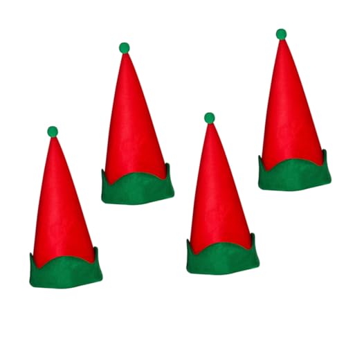 LOLIPPYY 4 Stück Weihnachtsmützen Weihnachts Elfenhüte Rot Festliche Kopfbedeckung für Weihnachtsfeier Kostüm Party Fotorequisiten LOLIPPYY 4 Stück Weihnachtsmützen Weihnachts Elfenhüte Rot Festliche Kopfbedeckung für Weihnachtsfeier Kostüm Party Fotorequisiten von LOLIPPYY