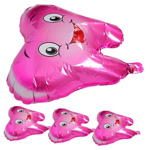 LOLIPPYY 4 Stück Zahnballons Dekoration für Babyparty Süße Folienballons für Geburtstagsfeiern Shower und Feierlichkeiten Stilvolle und Leichte Partydekorationen Zähne Form von LOLIPPYY