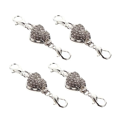 LOLIPPYY 4 Stücke Halskette Verschluss für Schmuck Silber Extender- einstellbar jewelry set jewelry cleaner Halskettenverschluss Armbandverlängerung Dekorkette Legierung Silver von LOLIPPYY