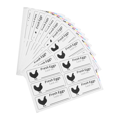 LOLIPPYY 40 Blatt Selbstklebende Eieretiketten Handbeschriftbare Frischeier Aufkleber für Eierkartons zur Datumskennzeichnung und Frischegarantie für Bauernhof und Verkauf LOLIPPYY 40 Blatt Selbstklebende Eieretiketten Handbeschriftbare Frischeier Aufkleber für Eierkartons zur Datumskennzeichnung und Frischegarantie für Bauernhof und Verkauf von LOLIPPYY