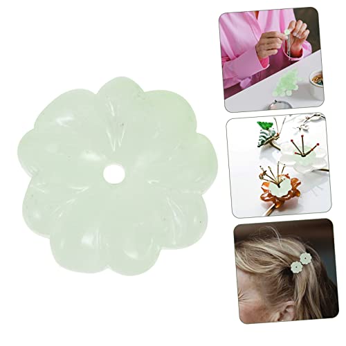 LOLIPPYY 40 Stück Blütenblatt Glasperlen Hellgrün Petal Shaped Loose Beads für Handmade Hairpin Material DIY Basteln von Schmuck und Haarschmuck Leicht Vielseitig Praktische Dekoration von LOLIPPYY