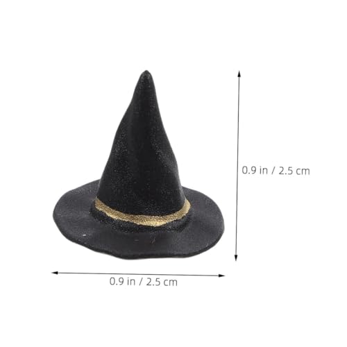 LOLIPPYY 40 Stück Mini-Zaubererhut Mini- kleine Hexenhüte Minihüte fürs Puppenhaus für Puppen -Hexenhüte -Hüte für Partys für Handwerk Plastik von LOLIPPYY