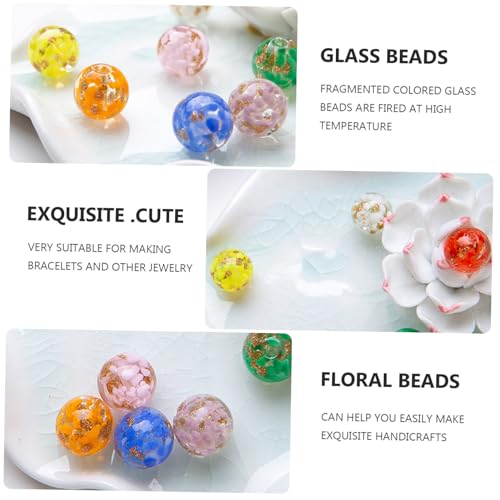 LOLIPPYY 40 Stück Teiliges Bunte Crackle Rondelle Perlen für DIY Schmuckherstellung Armbänder Halsketten Basteln mit Robustem Sicherem Glasmaterial von LOLIPPYY