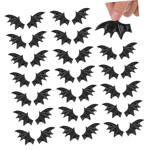 LOLIPPYY 40 Stück Teiliges DIY Fledermausflügel für Halloween Weiche Deko Flügel Schwarzes Zubehör für Kostüm Kleidung Stirnband und Schuhverzierung Bastelmaterial für Mädchen und LOLIPPYY 40 Stück Teiliges DIY Fledermausflügel für Halloween Weiche Deko Flügel Schwarzes Zubehör für Kostüm Kleidung Stirnband und Schuhverzierung Bastelmaterial für Mädchen und von LOLIPPYY