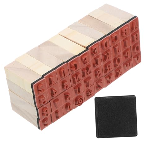 LOLIPPYY 40 Stück Teiliges Holzstempel mit Alphabet Langlebige DIY Scrapbooking Stempel für Journaling Dekorative Buchstabenstempel aus Robustem Holz für Kreative Bastelarbeiten und Karten von LOLIPPYY