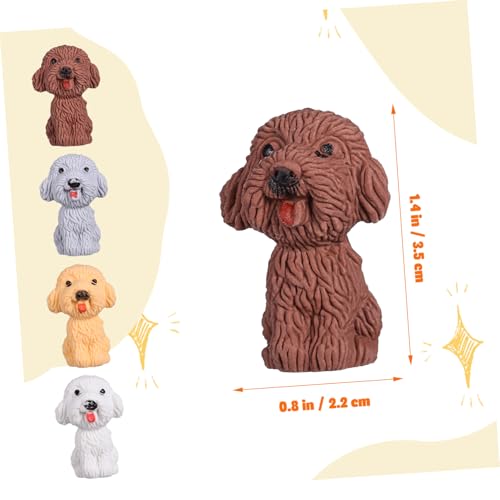 LOLIPPYY 40 Stück Teiliges Mini Radiergummis in Tierform Süße Hund Motive Tpr Material Vier Weiß Gelb Braun Kleine Radiergummi Kappen für Sauber Radierend Praktisch für Schule und Büro von LOLIPPYY