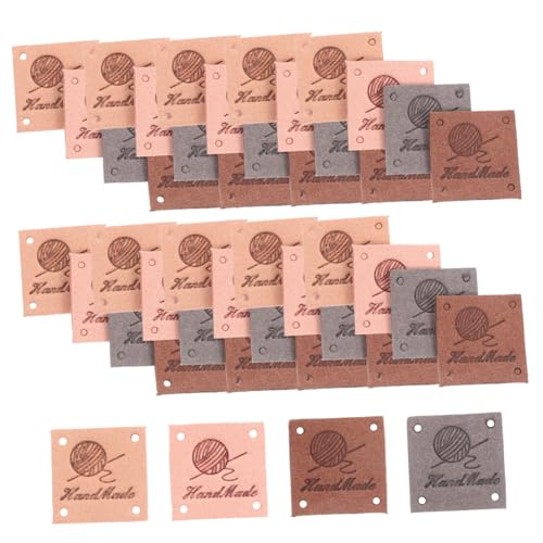LOLIPPYY 40 Stück Teiliges PU Leder Label zum Annähen Handgefertigte Geprägte Kleidungsetiketten mit Vier Löchern Vielseitige Nähzubehör für DIY Hüte Taschen Strickprojekte und LOLIPPYY 40 Stück Teiliges PU Leder Label zum Annähen Handgefertigte Geprägte Kleidungsetiketten mit Vier Löchern Vielseitige Nähzubehör für DIY Hüte Taschen Strickprojekte und von LOLIPPYY