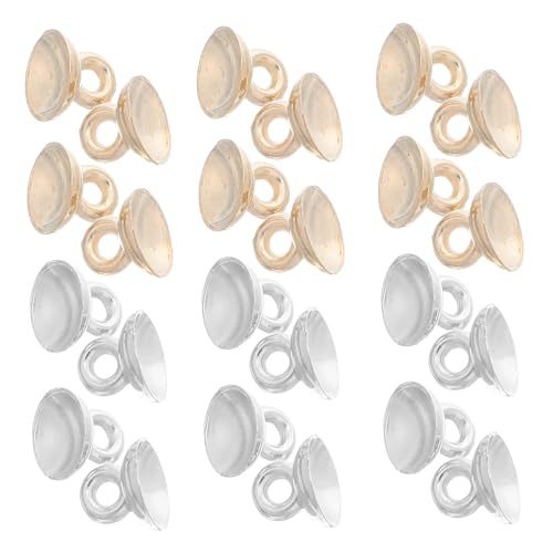 LOLIPPYY 400 Stück Bowl Pearl Bail Pins Halboffene Perlenanhänger aus Weißem K und Gold DIY Schmuckzubehör Leichte Stabile Verbindung für Halsketten Armbänder und Bastelprojekte LOLIPPYY 400 Stück Bowl Pearl Bail Pins Halboffene Perlenanhänger aus Weißem K und Gold DIY Schmuckzubehör Leichte Stabile Verbindung für Halsketten Armbänder und Bastelprojekte von LOLIPPYY