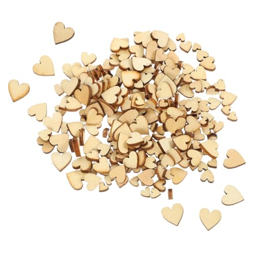 LOLIPPYY 400 Stück Teiliges Mini holzherzen Basteln Natürliche Holzscheiben in Herzform Unbehandelte Holzstücke für DIY Dekoration Glatt Verarbeitet Langlebig für Valentinstag und Kreative von LOLIPPYY